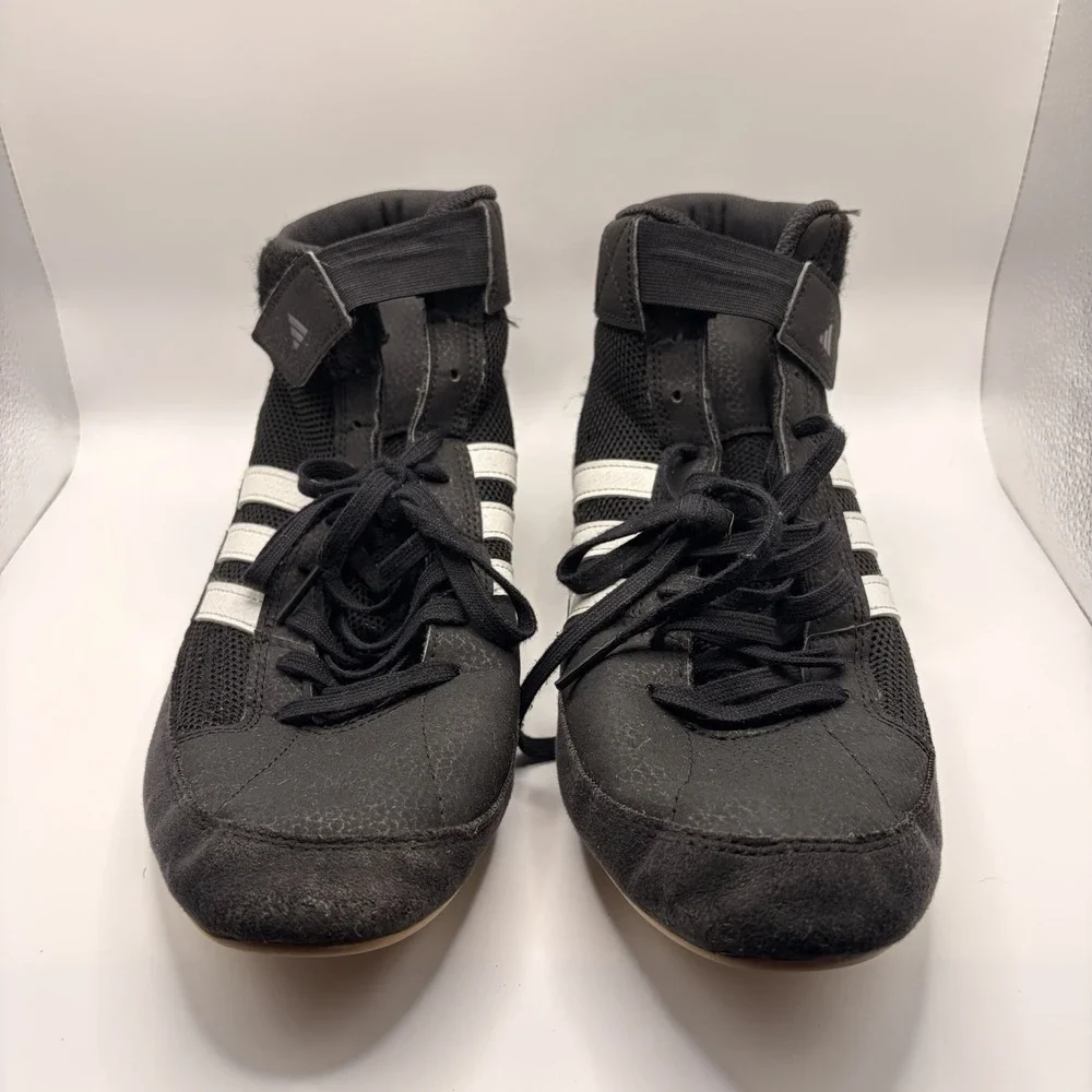 Adidas HVC 2 Wrestling Shoes Mens 11.5 Black White High Top AQ3325